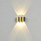 Moderne Licht Luxe Gouden Aluminium Buiten Waterdichte Terras LED Wandlamp