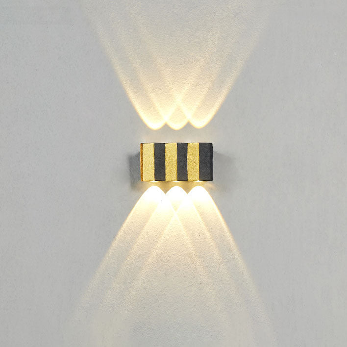 Moderne Licht Luxe Gouden Aluminium Buiten Waterdichte Terras LED Wandlamp