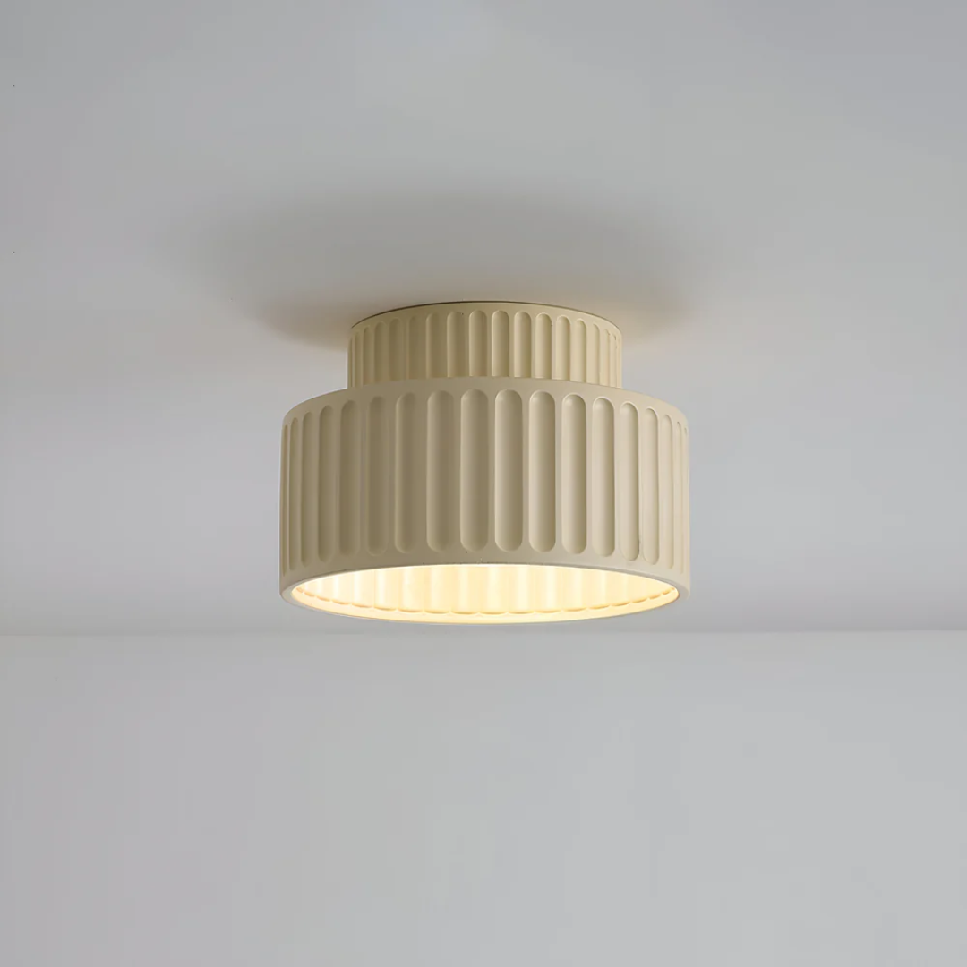 Moderne geribbelde plafondlamp