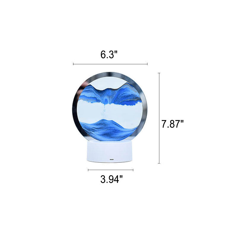 Kreatieve Ronde Zandscherm Quicksand 3D LED Nachttafel lamp Tafellamp