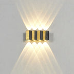 Moderne Licht Luxe Gouden Aluminium Buiten Waterdichte Terras LED Wandlamp
