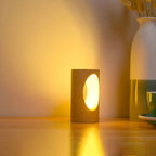Japanse massief houten rechthoekige zuilen-LED-nachtlamp USB tafellamp