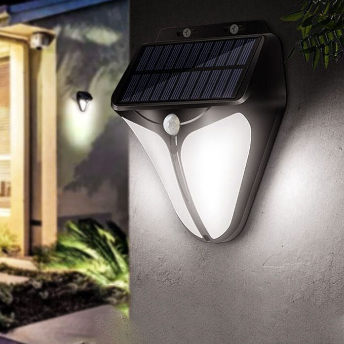 Solar Intelligente Triangle Buitendige Waterdichte Lichaamsensor Patio LED Wandlamp