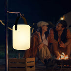 Moderne eenvoud plastic rond vierkant hand LED tafellamp voor buitenpatio