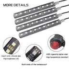 Car RGB LED Strip Light Draadloze Afstandsbediening en Stemcontrole