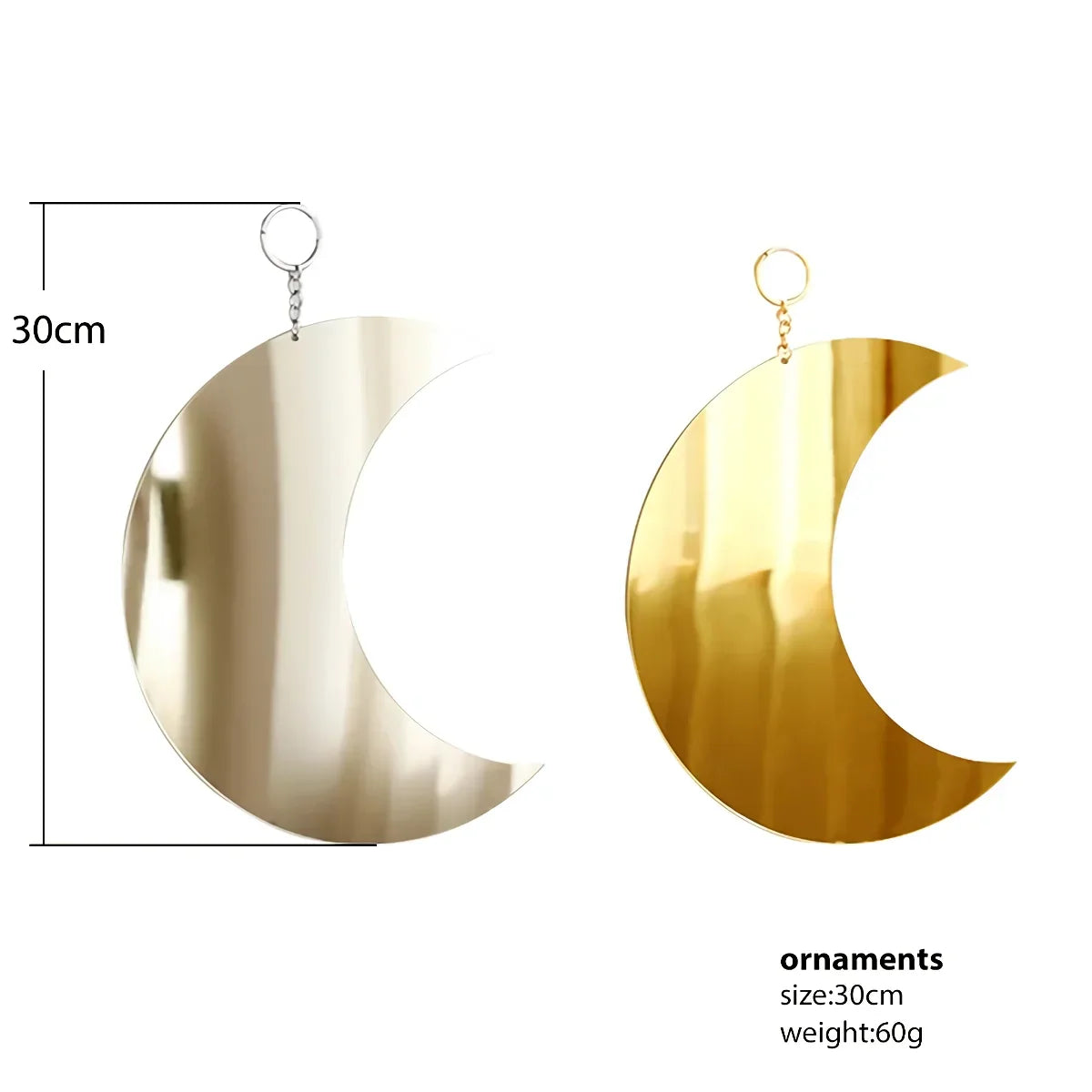 Avosian | Gouden Maan Spiegel Acrylaat Hangende Decoratieve Wandspiegel