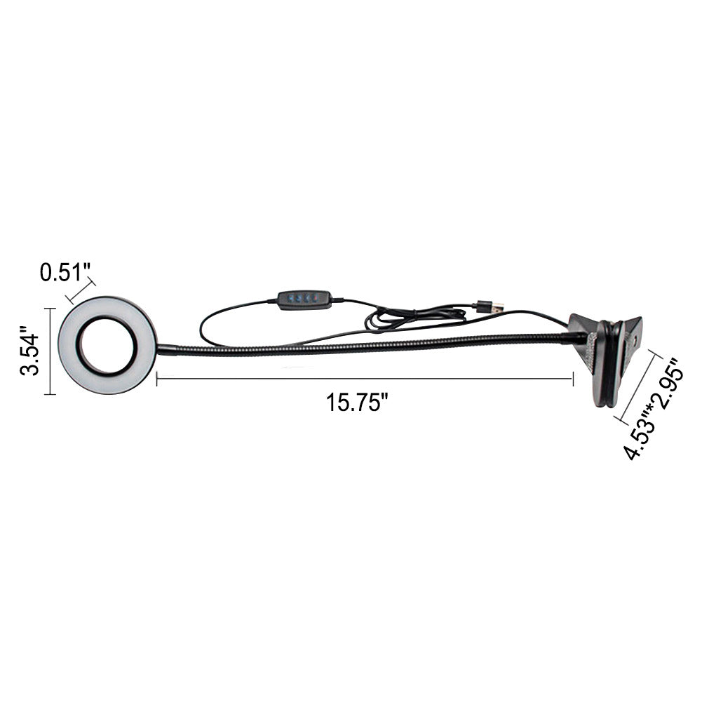 Kreatieve eenvoudige USB-broekknop LED-leesclip-bureau lamp