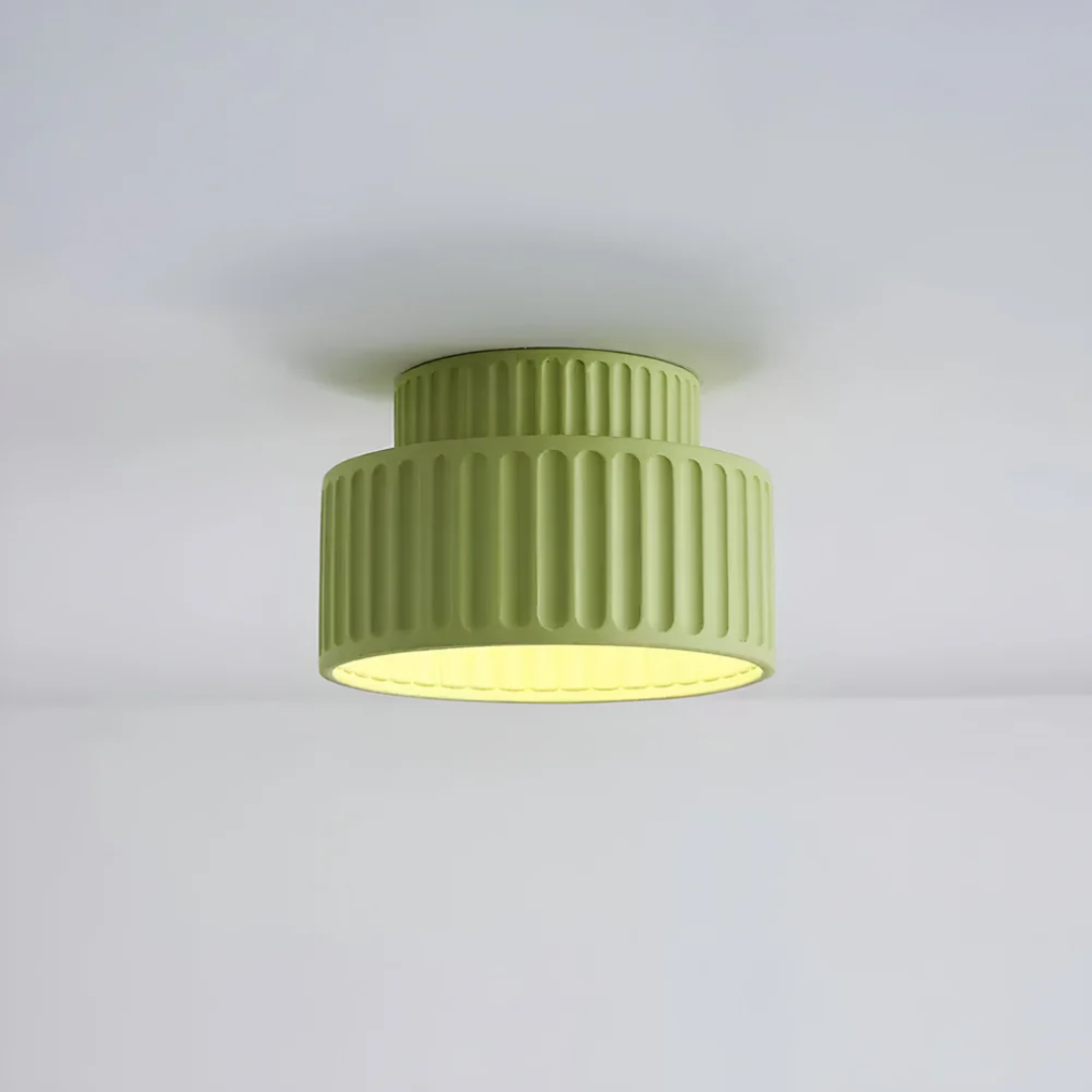 Moderne geribbelde plafondlamp