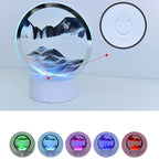Kreatieve Ronde Zandscherm Quicksand 3D LED Nachttafel lamp Tafellamp