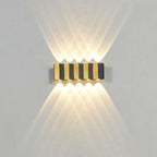 Moderne Licht Luxe Gouden Aluminium Buiten Waterdichte Terras LED Wandlamp