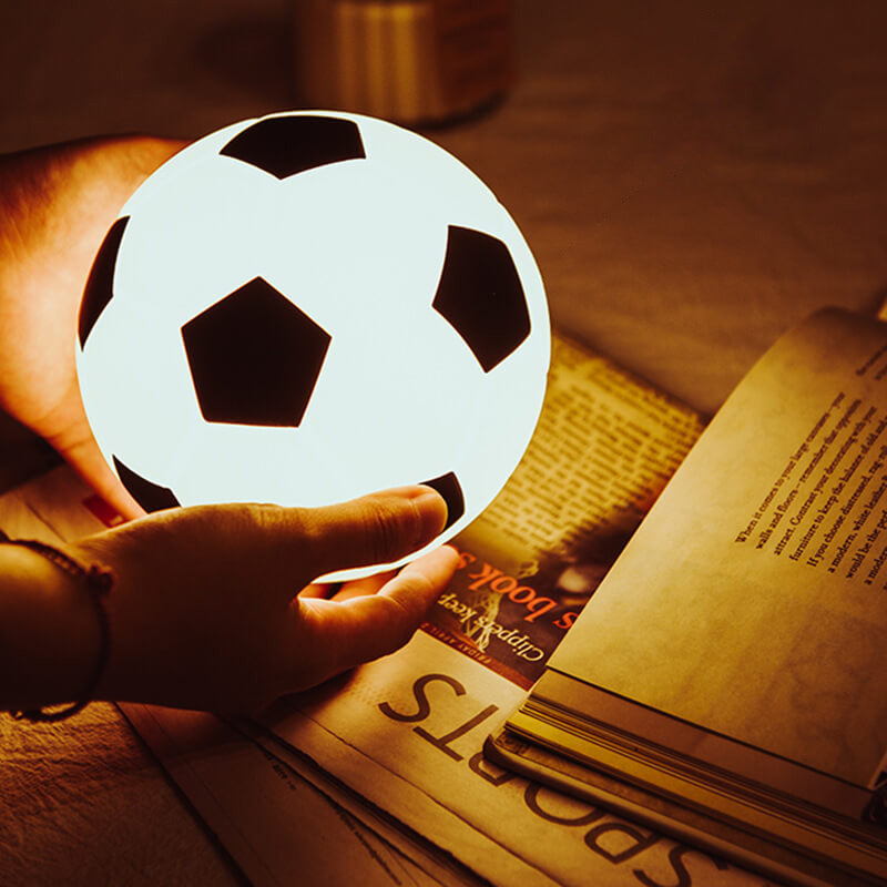 Kreatieve voetbal siliconen LED nachttafel lamp met USB-oplading