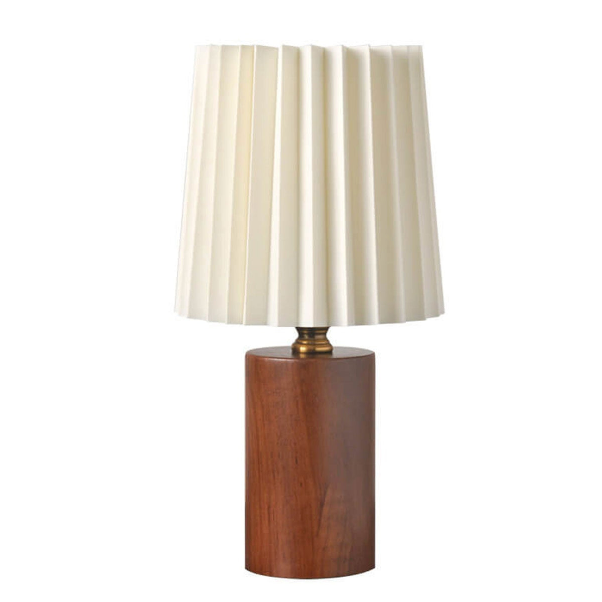 Vintage Koreaanse Vouw Kolom Massief Houten Basis 1-Licht Tafellamp