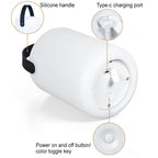 Moderne eenvoud plastic rond vierkant hand LED tafellamp voor buitenpatio