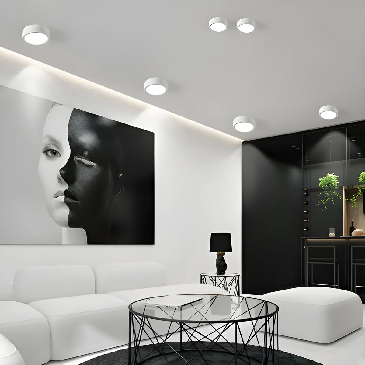 Moderne LED ceiling light - round shape & warm LED light | Cozy lighting for any room