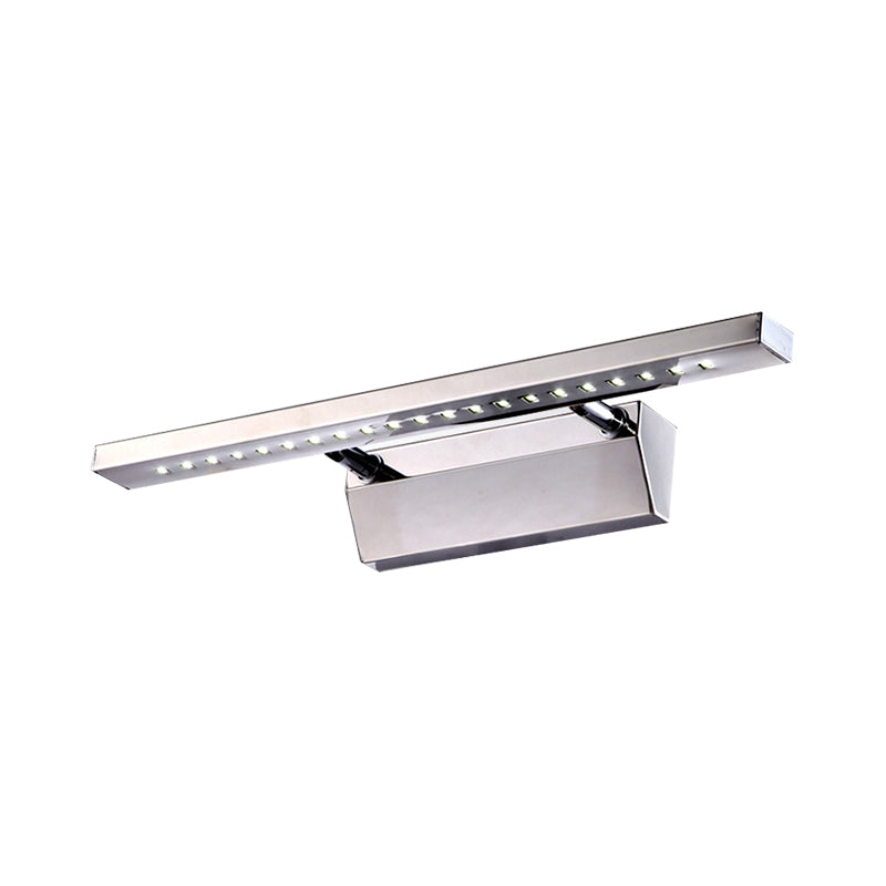 Avosian | Rechthoekige Interieur Spiegel Licht RVS 16"/19.5" W LED Moderne Muurbevestigde Licht in Chroom, Warm/Wit Verlichting