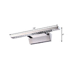 Avosian | Rechthoekige Interieur Spiegel Licht RVS 16"/19.5" W LED Moderne Muurbevestigde Licht in Chroom, Warm/Wit Verlichting