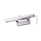 Avosian | Rechthoekige Interieur Spiegel Licht RVS 16"/19.5" W LED Moderne Muurbevestigde Licht in Chroom, Warm/Wit Verlichting