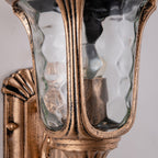 Traditionele Europese waterdichte kasteelvormige Aluminium-Glas 1-licht Buitenwand sconce Lamp voor Tuin