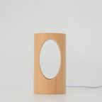 Japanse massief houten rechthoekige zuilen-LED-nachtlamp USB tafellamp