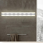Avosian | 16"/19.5" Breedte LED Badkamerspiegel Verlichting met Golf Acryl Shade Witte Wandlamp in Warm/Wit Licht