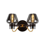 2-Lichts Wandverlichting met Paddenstoelaanroep Rookglas Moderne Slaapkamer Wandlamp Verlichtingsarmatuur