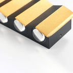 Moderne Licht Luxe Gouden Aluminium Buiten Waterdichte Terras LED Wandlamp