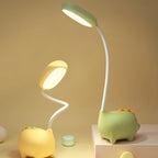 Opladen LED-bureaulamp met cartoon dino ogen zorg