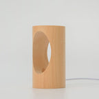 Japanse massief houten rechthoekige zuilen-LED-nachtlamp USB tafellamp