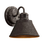 Metall Antik Zwart Wandlampen Trommel/Trumpet Schirm 1-Licht Retro Rustiek Wandlampen Bevestiging