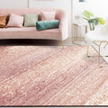Moderne woonkamer tapijt in roze glamour streepprint tapijt polyester antislip machinewasbaar tapijt
