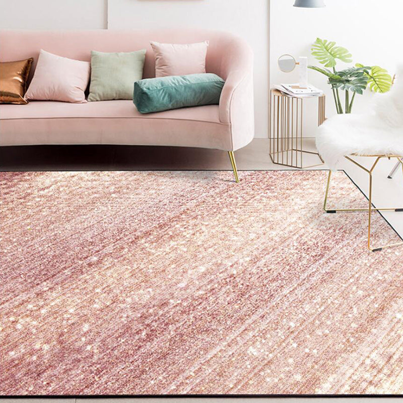 Moderne woonkamer tapijt in roze glamour streepprint tapijt polyester antislip machinewasbaar tapijt