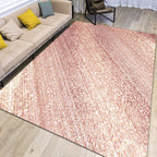 Moderne woonkamer tapijt in roze glamour streepprint tapijt polyester antislip machinewasbaar tapijt