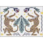 Stijlvol dierenpatroon tapijt grijs en blauw Nordic tapijt polyester wasbaar antislip achterkant tapijt voor de woonkamer