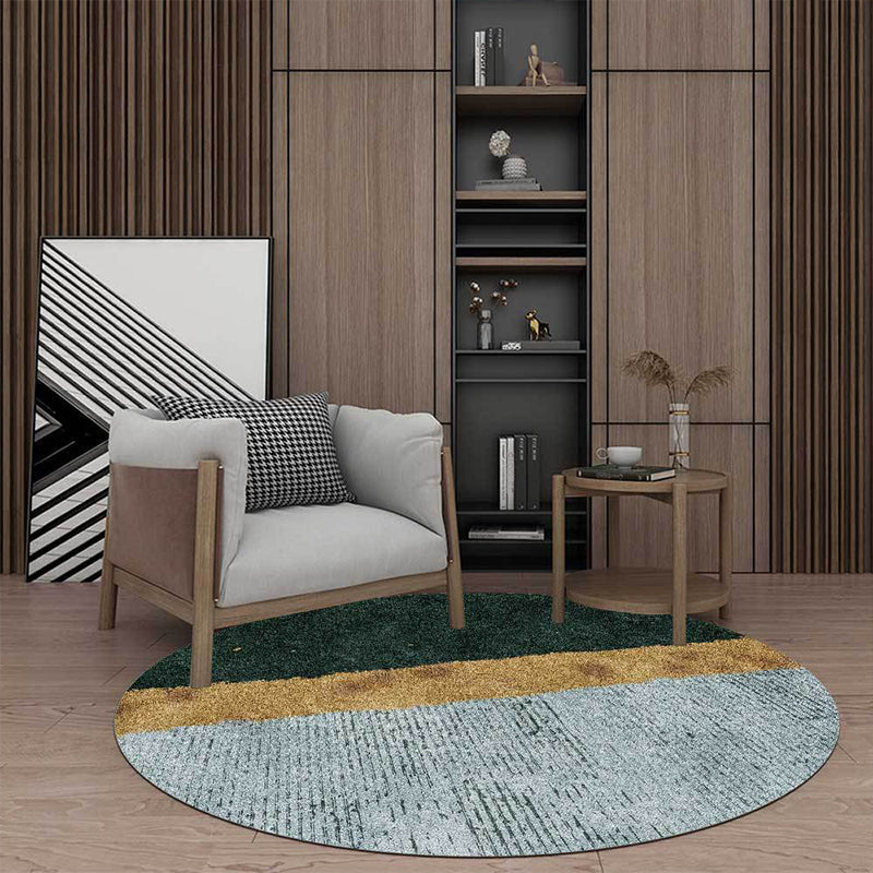 Groene en gouden novelty tapijt Polyester color block tapijt wasbaar antislip achterkant tapijt voor woonkamer