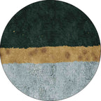 Groene en gouden novelty tapijt Polyester color block tapijt wasbaar antislip achterkant tapijt voor woonkamer