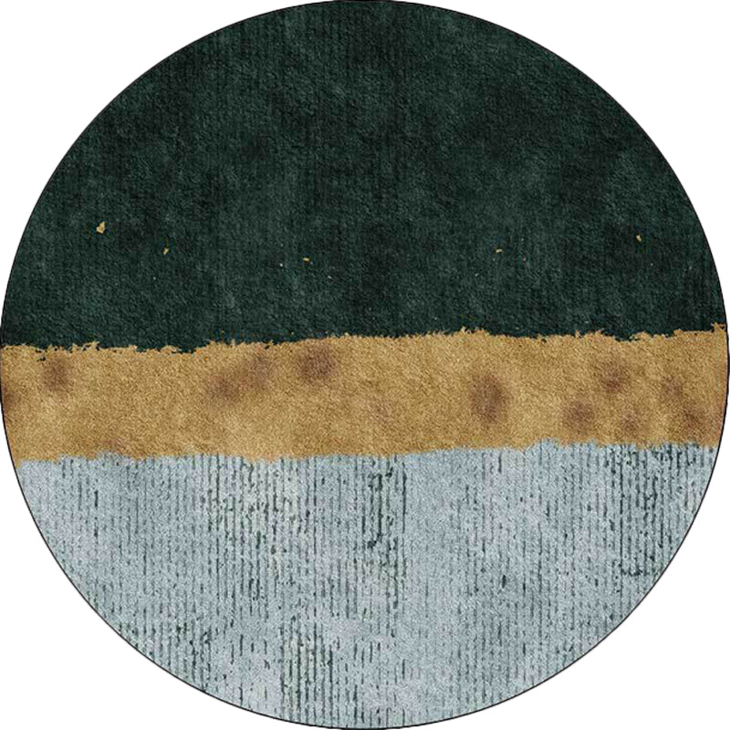 Groene en gouden novelty tapijt Polyester color block tapijt wasbaar antislip achterkant tapijt voor woonkamer