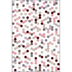 Witte Slaapkamer Tapijt Modern Polka Dot Patroon Hexagon Patroon Tapijt Polyester Antislip Achterkant Tapijt