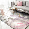Moderne woonkamer tapijt in grijs en roze Abstract zee-water print tapijt Polyester wasbaar huisdiervriendelijk tapijt