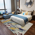 Camel Multicolored Moderne Tapijt Polyester Aquarel Patroon Tapijt Wasbaar Antislip Achterkant Mat Tapijt voor Woonkamer