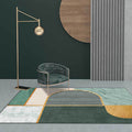 Modern marmeren oppervlak patroon tapijt met strepen groen, polyester tapijt, machinewasbaar, antislip vloerkleed voor de slaapkamer