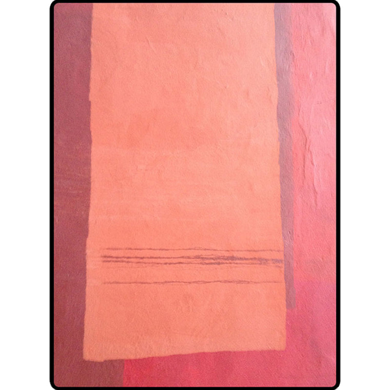 Rood en gele slaapkamer tapijt Modern abstract schilderpatroon vloerkleed Polyester wasbaar vlekbestendig tapijt