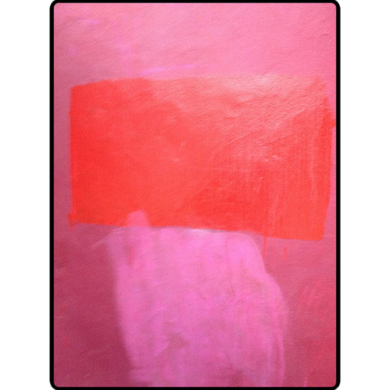 Rood en gele slaapkamer tapijt Modern abstract schilderpatroon vloerkleed Polyester wasbaar vlekbestendig tapijt