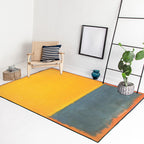 Rood en gele slaapkamer tapijt Modern abstract schilderpatroon vloerkleed Polyester wasbaar vlekbestendig tapijt