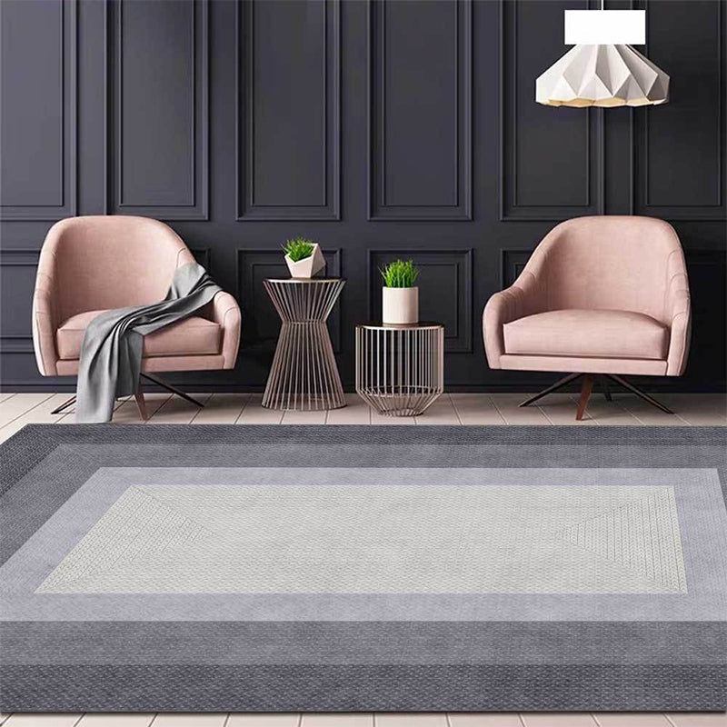Stijlvol geweven houtnerf ontwerp tapijt Grijs Modern tapijt Polyester Wasbaar Antislip achterkant Tapijt voor Slaapkamer
