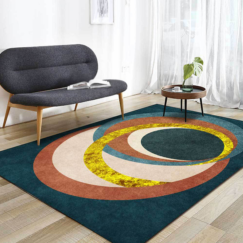 Unieke Kleurblok Tapijt Groen Multicolor Nordic Tapijt Polyester Wasbaar Antislip Achterkant woonkamer Tapijt