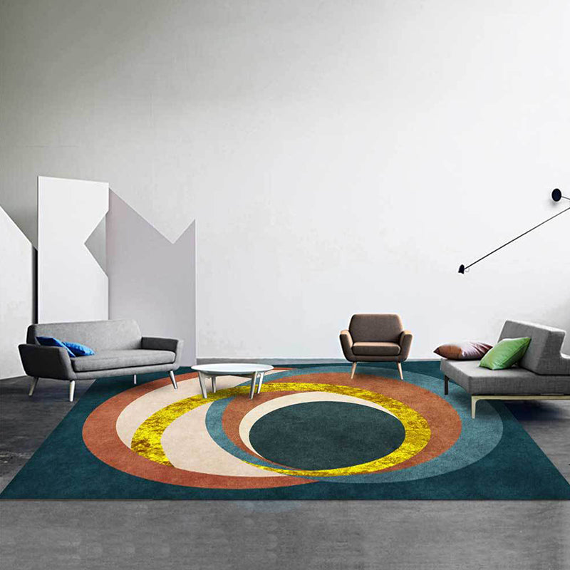 Unieke Kleurblok Tapijt Groen Multicolor Nordic Tapijt Polyester Wasbaar Antislip Achterkant woonkamer Tapijt