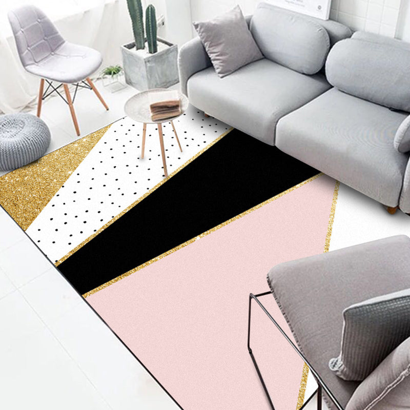 Scandinavisch modern tapijt kleurrijke strepen geometrisch patroon tapijt polyester antislip tapijt voor huisdecoratie