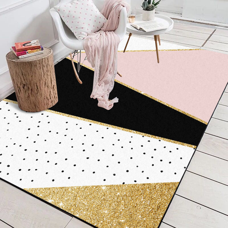 Scandinavisch modern tapijt kleurrijke strepen geometrisch patroon tapijt polyester antislip tapijt voor huisdecoratie