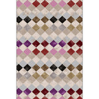 Kleurrtapijt voor de Slaapkamer Modern Geometrisch Diamantpatroon Vloerkleed Polyester Vlekbestendig Vloerkleed
