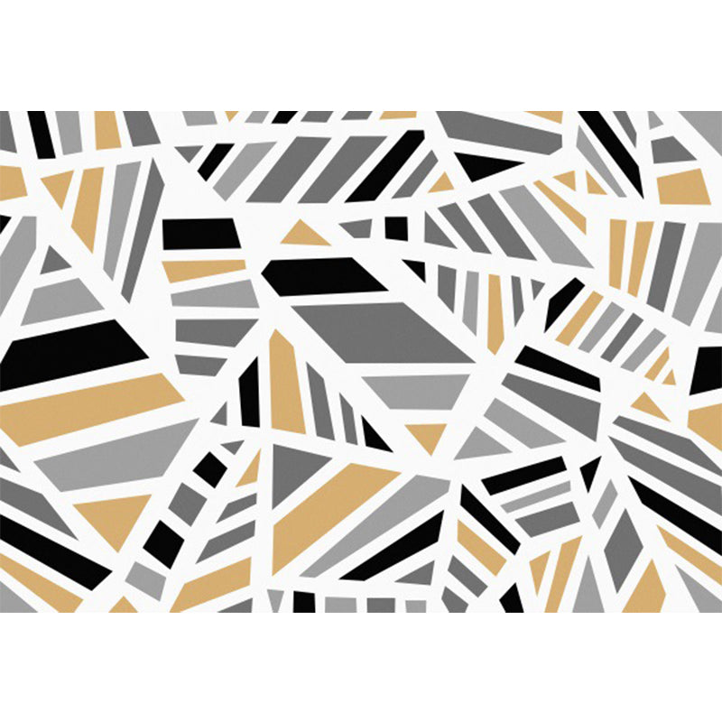 Minimalistische moderne rug in grijze geometrische onregelmatige vorm patroonrug polyester antislip achterkant rug voor woninginrichting